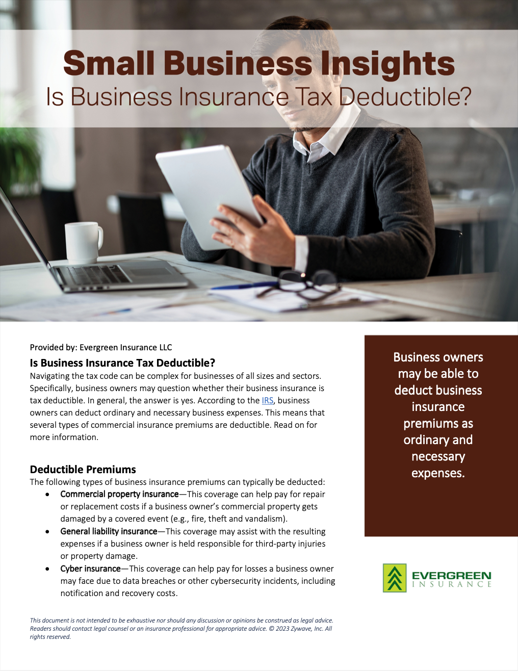 Is business insurance tax-deductible?